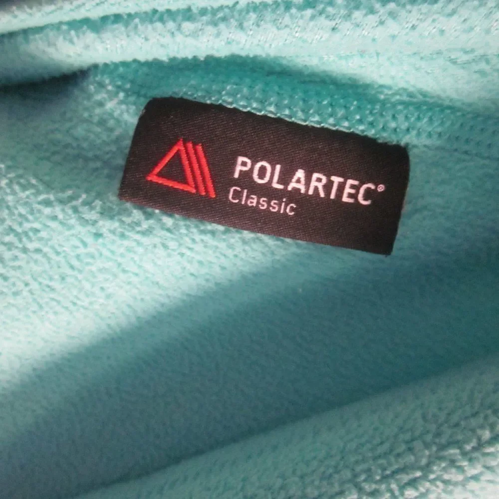 The North Face Womens Size M  Polartec Fleece Jacket 1/4 Zip Light Aqua Blue 42B
